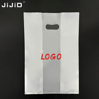 Sacs en plastique transparents JIJID pour t-shirts, sacs de courses, sacs à pain, sacs en plastique LDPE transparents, emballage personnalisé découpé avec poignée