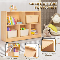 Meuble de rangement en bois Montessori pour enfants, étagère ouverte, organisateur de jouets, mobilier pour tout-petits, idéal pour la maternelle et la crèche