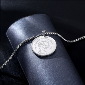 All'ingrosso alla moda da donna in acciaio inossidabile collane a catena <span class=keywords><strong>piccolo</strong></span> <span class=keywords><strong>principe</strong></span> <span class=keywords><strong>e</strong></span> principessa Hip-hop ciondoli alla moda - Product Image 2
