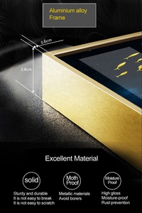 Decorazione per Soggiorno, <span class=keywords><strong>Poster</strong></span> di Lusso in Acrilico Dorato, Arte Moderna da <span class=keywords><strong>Parete</strong></span>, Dipinto Astratto in Cristallo e Porcellana - Product Image 3