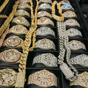 <span class=keywords><strong>Orologi</strong></span> Hip Hop con Movimento Automatico Completamente Tempestati di Diamanti Fatti a Mano con Moissanite - Product Image 5