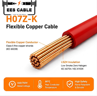 Câble électrique pour bâtiment H05Z-K 300/500V H07Z-K 450/750V, flexible, en cuivre, classe 5 CU LSZH 1,5 mm², faible émission de fumée, sans halogène, EESCABLE