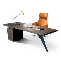 Escritorio de Computadora de Madera Sólida de Diseño Moderno ML con Lámpara de Escritorio para Estudio en Casa y Sala de Estar, Origen China y Guatemala