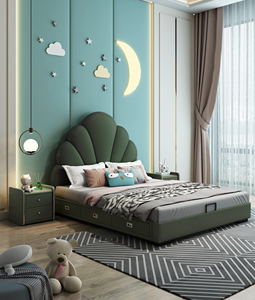 Bán Buôn Dễ Thương Hiện Đại Trẻ Em Giường Của Vua Và Vua Khung Giường Đôi Chất Lượng Cao Giường Nội Thất Phòng Ngủ Bộ - Product Image 4