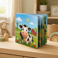 Livre cartonné pour enfants personnalisé et écologique avec impression à l'encre de soja sûre, reliure parfaite, couverture rigide, service sur demande