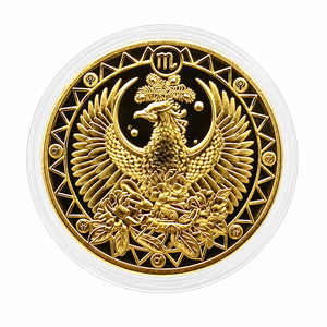 Moneta commemorativa 3D in oro a rilievo con 12 segni zodiacali classici greci 2026, mitologia, con custodia - Product Image 2