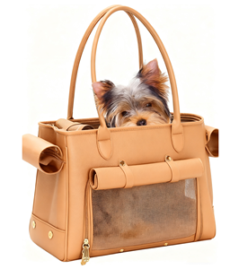 Özel küçük orta köpek ve kedi evcil hayvan taşıyıcı nefes örgü Sling evcil hayvanlar için omuz çantası su geçirmez seyahat çantası - Product Image 1