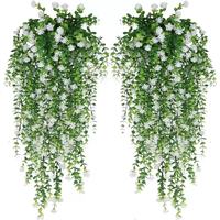 Tanaman Gantung Simulasi Rumput Persia, Tanaman Plastik Buatan, Pakis, Untuk Penggunaan Dalam/Luar Ruangan, Tinggi 30-100cm
