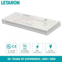Driver LED à tension constante 150W, large plage d'entrée 120-277VAC, PF>0.9, IP20, pour éclairage LED d'armoires et de meubles de salle de bain