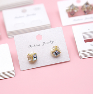 Custom Logo Simple Modern Style Custom Color Fashionable Jewelry Display Card Cardboard Holder Cutout Earring Necklace Bracelet - Product Image 3