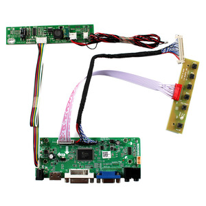 Lcd Controller Board Economical Universal Control Board Vga Dvi Lvds Lcd Main Board for 24Inch 1920X360 Strip Bar Screen - Product Image 1