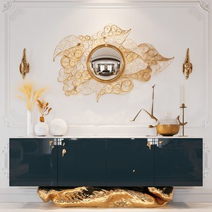 Acier inoxydable du Portugal-Miroir décoratif adapté à la vie en villa et comme miroir mural de couloir ajoutant une touche de - Product Image 4