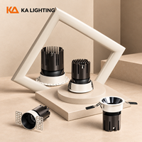 Projecteur mural LED étanche IP65 orientable 75mm 12W à cadre étroit avec déflecteur profond anti-éblouissement pour projets hôteliers