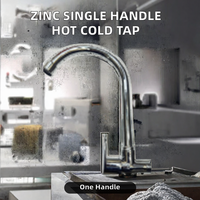 Robinet de cuisine moderne à un seul trou avec douchette extractible et valve thermostatique en céramique pour eau chaude et froide