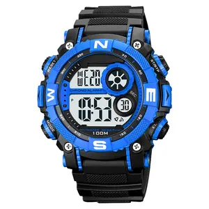 Herrenmode Sport digitale uhr wasserdicht silikon kunststoff doppelte zeit mit wecker herren analoge digitale uhr