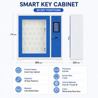 Armoire de gestion de clés intelligente, système de stockage électronique de clés avec écran tactile, accès sécurisé par RFID et empreinte digitale