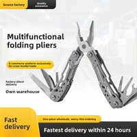 Couteau pliant multifonctionnel de gros pour fabricants, pinces, couteau droit miniature intégré pour bricolage domestique