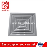 Pièces pour systèmes HVAC Plafond en aluminium Barre en T Diffuseur d'air Ventilateur de plafond pour évent de toit d'échappement d'air réglable