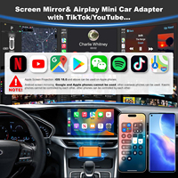 Adaptateur Carplay Android Auto 4 en 1, convertisseur USB-C sans fil, boîte de conversion sans fil, dongle Mirrorlink, adaptateur Airplay orange pour voiture