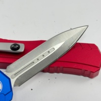 Couteau de camping pliant double usage de qualité collector, ensemble EDC avec changement de lame par bouton-poussoir, cadre usiné avec précision, robuste et durable