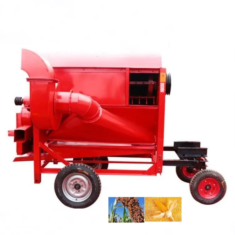 China Tyres Tractor Millet Thresher dan Mesin Winnosing Paddy Rice Maize Cob Barley Wheat Thresher