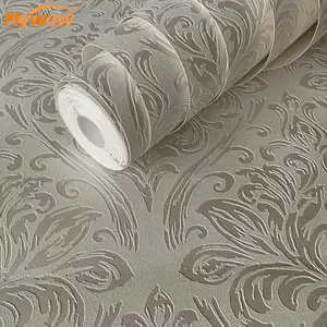 Dekorasi Rumah Royal bergaris bunga Ahlstrom kertas dinding bukan tenunan layar cetak Wallpaper dengan laminasi Foil