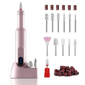 Kit de perceuse à ongles portable avec base de charge, sans fil, affichage LED, outil de polissage des ongles, soin des ongles, décorneur - Product Image 1
