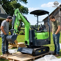 Mini-excavatrice FULCORE avec châssis télescopique en option, idéale pour les travaux en espace restreint, livraison gratuite