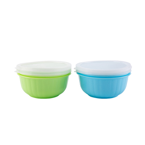 Multiple Colour Pk Reusable Plastic Salad Soup Bowl Plastic Serving Bowl With Lid
