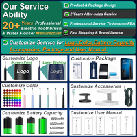 Sikat Gigi Elektrik Portable Terbaru, Ultrasonik, Tahan Air, Otomatis, Pintar, Sonic, Isi Ulang, untuk Perjalanan