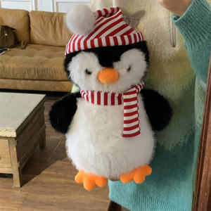 Pingouin Animal en peluche jouet avec bavoir réaliste doux pingouin en peluche pingouin en peluche poupée oreiller Aquarium Ski - Product Image 6