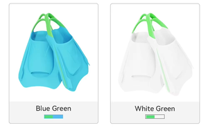 Adult Training Swim Flipper Wholesale New Custom Logo Kids Surfing Short Fins Professional Silicone Swimming Fins Open Heel - Product Image 4