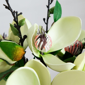 Fiori di Magnolia Artificiali Realistici in Seta con <span class=keywords><strong>Foglie</strong></span> Verdi per Decorazioni Centrotavola per Matrimoni, Casa <span class=keywords><strong>e</strong></span> Ufficio - Product Image 5