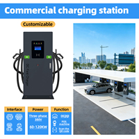 Station de recharge pour véhicules électriques Deedian à montage au sol, 60/80/100/120KW, CCS1/CCS2/GBT, 4G WiFi, communication OCPP1.6J, commerciale, CE TUV