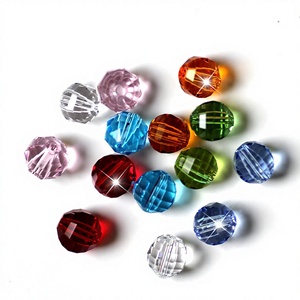 Lot de 50 perles synthétiques en cristal facetté, forme de pastèque irrégulière, multicolores, pour la fabrication de bijoux et boucles d'oreilles DIY - Product Image 5