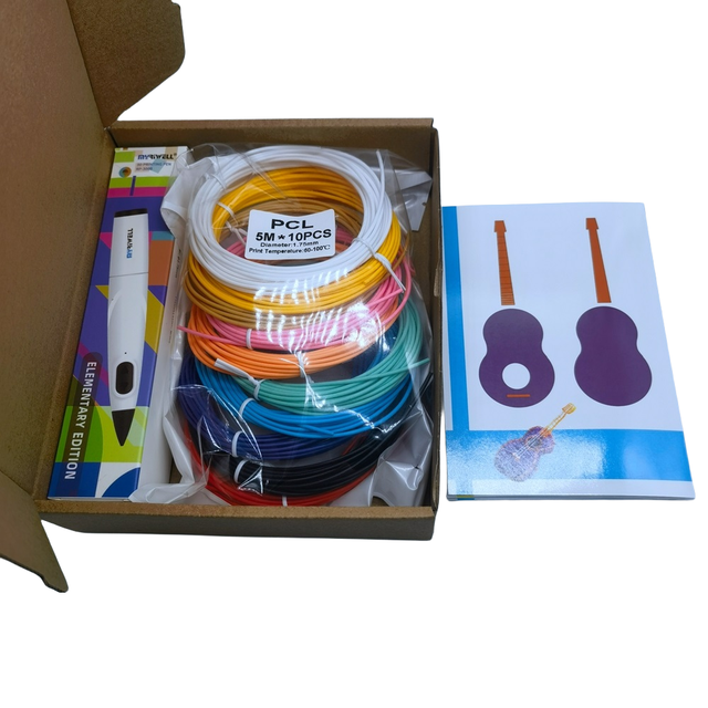DIY 3D Pen Low Temperature 3D Printer Pen for Kids Christmas Birthday Gift with PCL Filament 1.75mm Made of Plastic