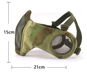 Máscara de malla táctica para la cara inferior, media máscara de malla para <span class=keywords><strong>paintball</strong></span>, equipo de caza, media máscara transpirable - Product Image 6