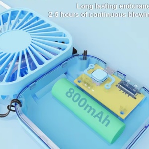 A Rechargeable, Foldable, Neck-hanging, Handheld Portable <b>Mini</b> Outdoor <b>Fan</b> - Product Image 5