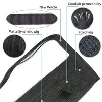 Extension de Queue de Cheval avec Bande Velcro, Longue et Lisse ou Ondulée Bouclée, Cheveux Synthétiques, Vente en Gros