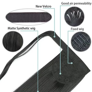 Extensión <span class=keywords><strong>de</strong></span> cola <span class=keywords><strong>de</strong></span> <span class=keywords><strong>caballo</strong></span> Velcro Vendado largo recto onda <span class=keywords><strong>de</strong></span> <span class=keywords><strong>caballo</strong></span> <span class=keywords><strong>pelo</strong></span> <span class=keywords><strong>de</strong></span> cola <span class=keywords><strong>rizado</strong></span> peluca sintética cola <span class=keywords><strong>de</strong></span> <span class=keywords><strong>caballo</strong></span> al por mayor - Product Image 5