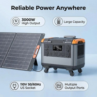 Station d'alimentation portable 3000W 2688Wh 110V norme US, générateur solaire LiFePO4, alimentation de secours UPS, en stock pour la vente en gros