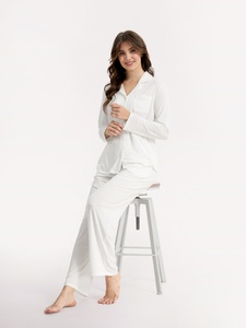 Fábrica de Pijamas OEM ODM, Pijamas de Modal y Elastano para <span class=keywords><strong>Mujer</strong></span>, Ropa de Dormir Suave de Algodón y Bambú para <span class=keywords><strong>Mujer</strong></span> - Product Image 3
