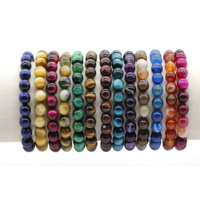Bracelets de mode en gros, bracelets en perles de pierre naturelle de 8 mm, bracelets en perles d'améthyste naturelle