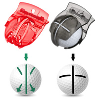 Outil d'alignement de balles de golf en plastique en gros - 360 °   Marqueur de balle de golf rotatif avec conception de coupelle à clipser facilement pour l'aide à l'alignement du putting