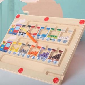 Juego de Madera Magnético para el Desarrollo Cerebral de Niños Pequeños, Aprendizaje Temprano de Números y Colores, Laberinto para Edades de 4 a 9 Años, con Habilidades Motoras Finas - Product Image 4