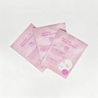 Sachet d'emballage personnalisé imprimé thermoscellable sur 3 côtés pour masques faciaux, idéal pour les échantillons cosmétiques et de soins de la peau