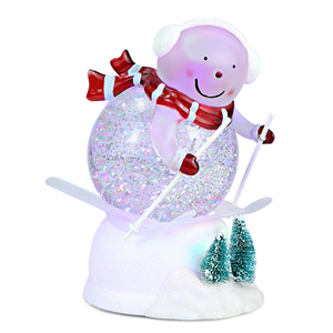 Globe lumineux musical en plastique <span class=keywords><strong>à</strong></span> LED <span class=keywords><strong>à</strong></span> piles, décorations de Noël, souvenirs du monde miniature, jouets, changement de couleur, pas cher - Product Image 3