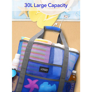 Sac de plage en maille grande taille élégant, sac à main de plage en maille transparente, sac fourre-tout pour le shopping - Product Image 5