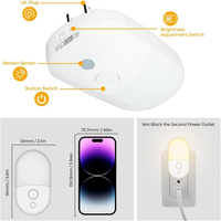 Veilleuse LED encastrée murale sensible de haute qualité avec télécommande pour chambre de bébé, éclairage automatique crépuscule-aube