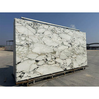 Dalles de porcelaine en gros 3200x1600x12MM, table console aspect marbre de luxe artificiel, dalle de pierre frittée pour plan de travail